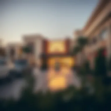 Surrounding amenities near Damac Majestine including shopping and parks