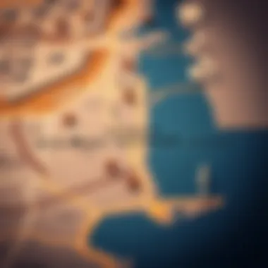 Map highlighting the strategic location of Damac Majestine in Dubai