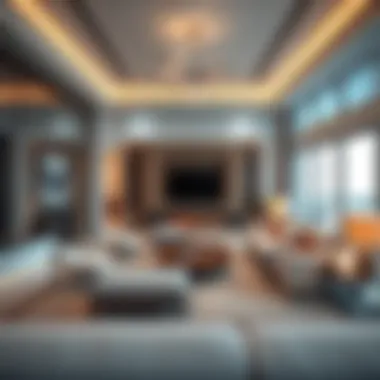 Sophisticated Interiors of Dubai Holiday Homes Elegant living room interior showcasing modern decor