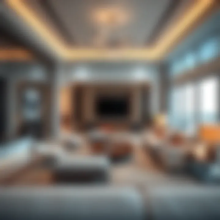 Sophisticated Interiors of Dubai Holiday Homes Elegant living room interior showcasing modern decor