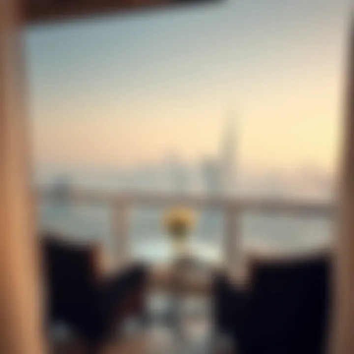 Breathtaking Views from Deluxe Holiday Homes Panoramic view of Dubai skyline from a holiday home balcony