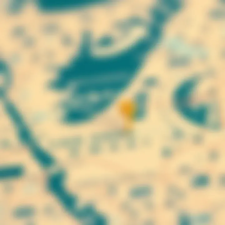 Dubai land area map highlighting key regions