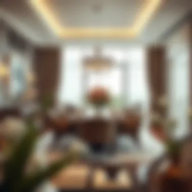 Elegant dining area showcasing luxury decor