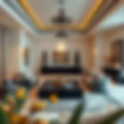 Luxurious living room in an Everluxe holiday home in Dubai