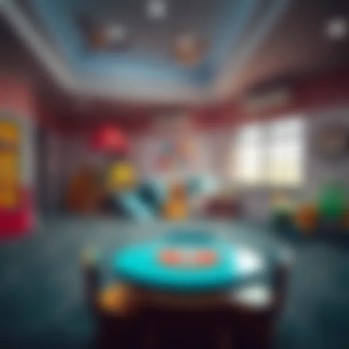 Play area for children in a family rental