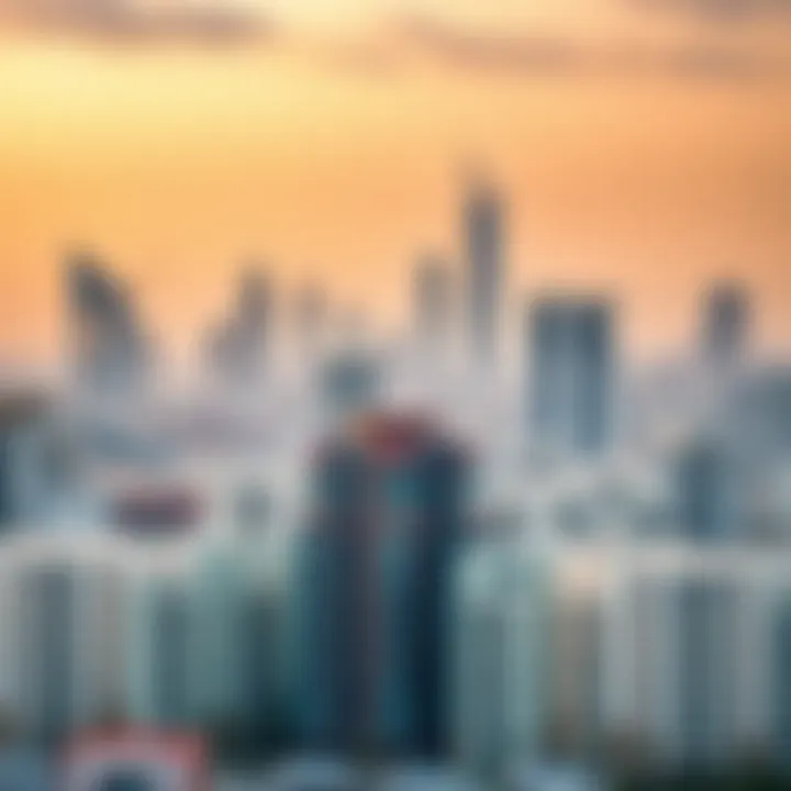 Stunning skyline view of Bur Dubai showcasing residential buildings