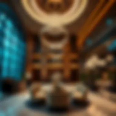 Opulent Lobby Interior of فندق فايف جميرا Luxurious lobby interior of فندق فايف جميرا presenting opulent decor
