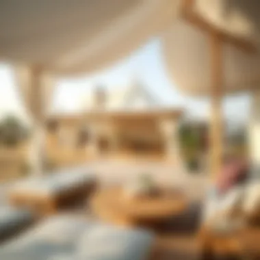 Eco-friendly amenities at a glamping location