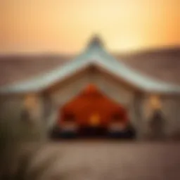 Luxurious tent in a desert setting