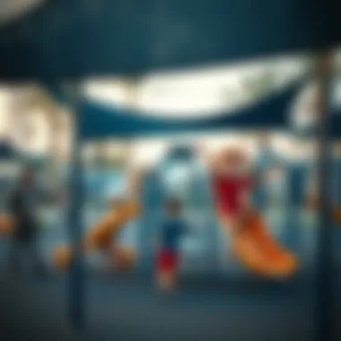 Children playing in a playground