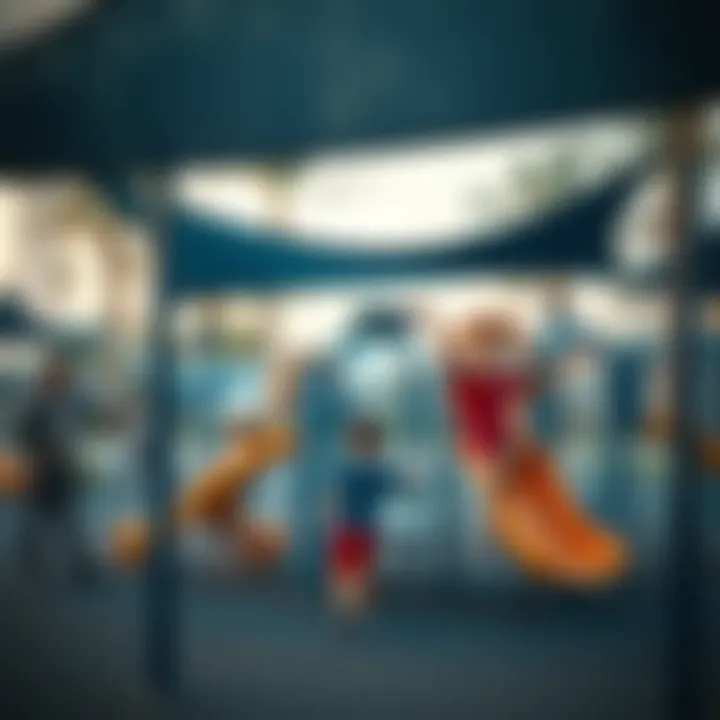 Children playing in a playground