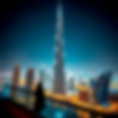 Breathtaking view of the Burj Khalifa at night