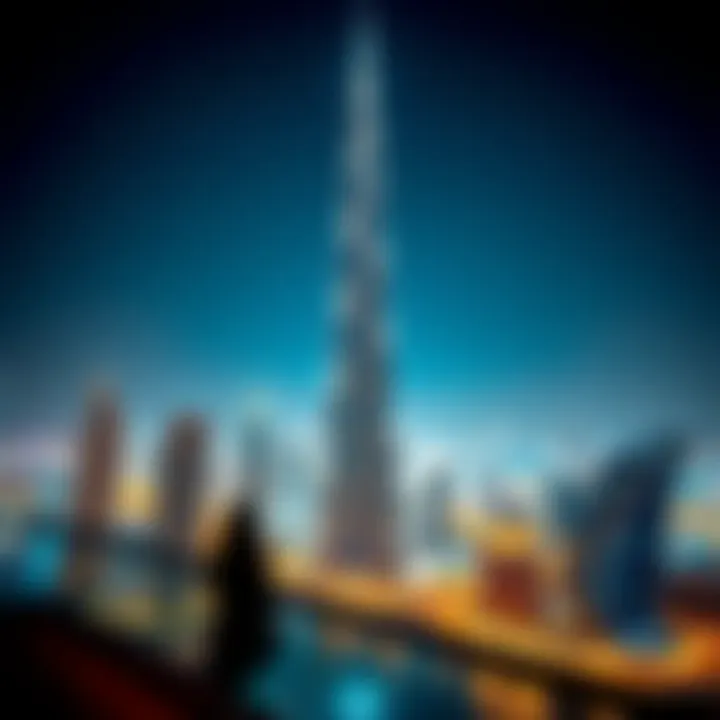 Breathtaking view of the Burj Khalifa at night