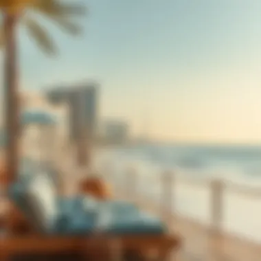 Relaxation by the beach near JBR hotels