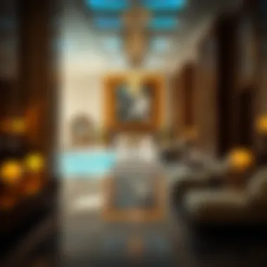 Luxurious hotel lobby in JBR