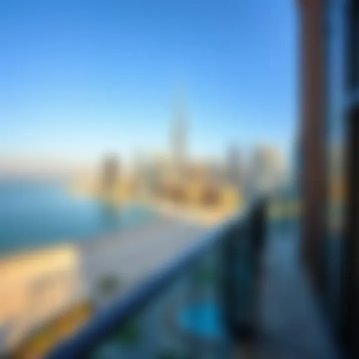 Stunning view of Jumeirah Beach Residence skyline