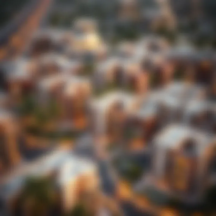 Aerial View of JVC District 10 Aerial view of JVC District 10 showcasing its modern residential architecture