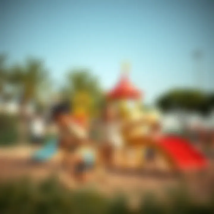 Children playing in the playground of Karama Park