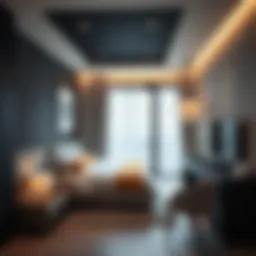 Modern studio room interior showcasing contemporary design