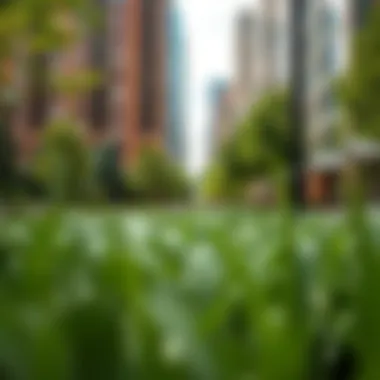 Scenic view of Lincoln Park showcasing lush greenery and modern architecture