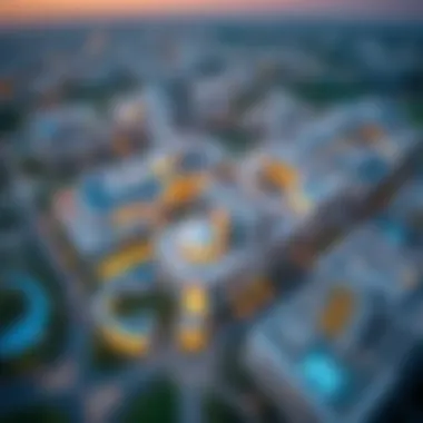 Aerial Perspective of Lulu Silicon Oasis Aerial view of Lulu Silicon Oasis showcasing modern architecture