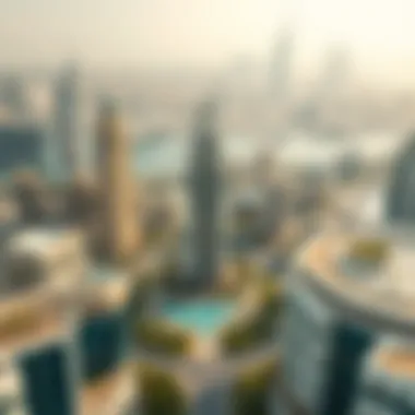 Architectural Wonders of Dubai Aerial view of Dubai's unique architectural landmarks