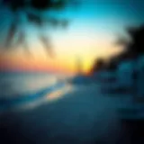 Sunset Over Mamzar Beach Scenic view of Mamzar beach at sunset