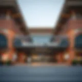 Exterior view of Meena Bazaar Dubai Metro Station showcasing architectural design