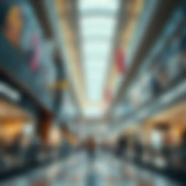 Dynamic Shopper Experience at Musrif Mall A vibrant shopping atmosphere within Musrif Mall