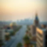 A panoramic view of Mussafah showcasing its skyline and modern architecture