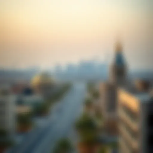 A panoramic view of Mussafah showcasing its skyline and modern architecture