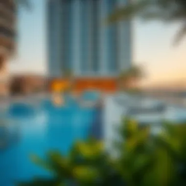 Amenities of Nasmah Tower including pool and recreational areas
