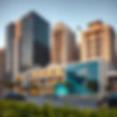 Modern real estate developments in the Nasser Square area