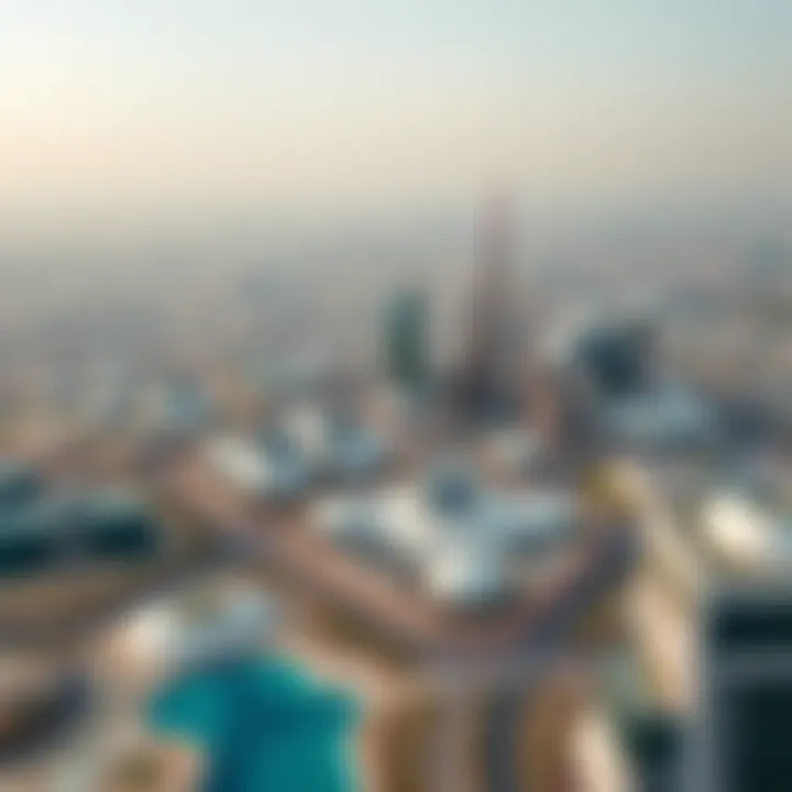 Aerial view of NEOM's futuristic skyline