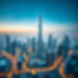 Aerial view of Dubai skyline showcasing modern architecture