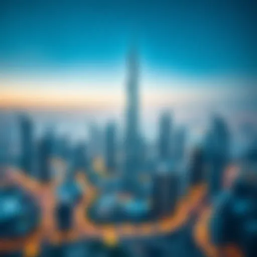 Aerial view of Dubai skyline showcasing modern architecture