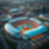Aerial view of Olympic Park showcasing its stunning design