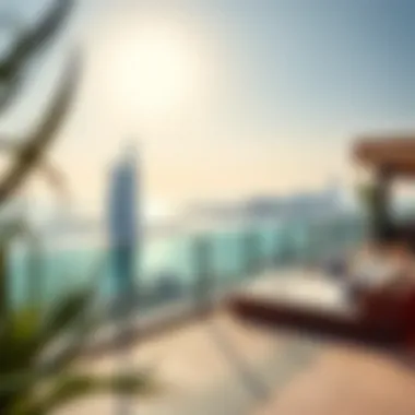 Terrace View from One Palm Stunning view of the Palm Jumeirah from One Palm's terrace