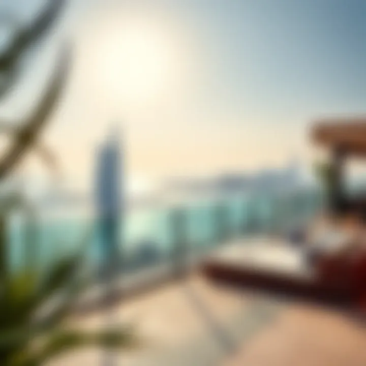 Terrace View from One Palm Stunning view of the Palm Jumeirah from One Palm's terrace