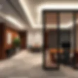 Contemporary office partition showcasing modern design in Business Bay
