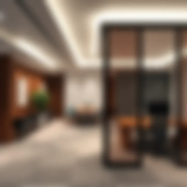 Modern Office Partition Design Contemporary office partition showcasing modern design in Business Bay