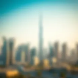 Skyline of Dubai featuring modern architecture