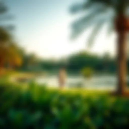 Lush greenery of Pond Park