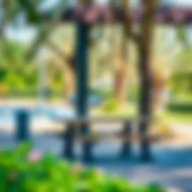 Relaxing picnic area in Pond Park