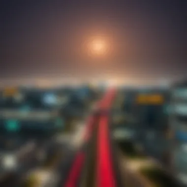 Infrastructure development showcasing roads and connectivity in Qusais Industrial Area Five