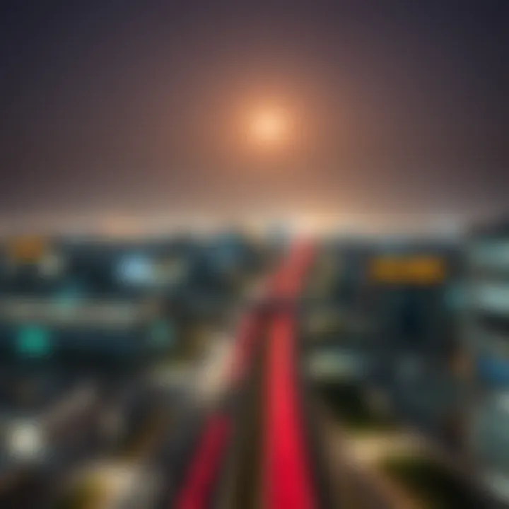 Infrastructure development showcasing roads and connectivity in Qusais Industrial Area Five