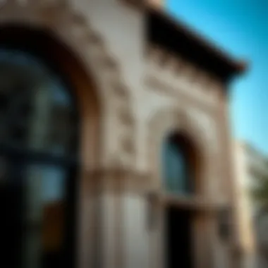 Cultural Reflections in Dubai's Architecture A close-up of unique architectural features that reflect the cultural identity of Dubai.