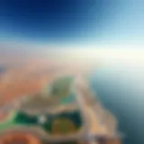 Aerial view of Ras Al Khaimah showcasing its unique landscape