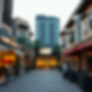 Exploring Dubai's Dynamic Neighborhoods Vibrant neighborhood in Dubai with shops and cafes