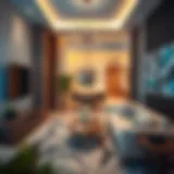 Modern apartment interiors showcasing stylish design